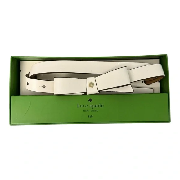 Kate Spade New York Bow Belt – Ivory (L/XL) NWT - Picture 1 of 5